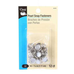 Dritz Pearl Snap Fastener 12ct Round White