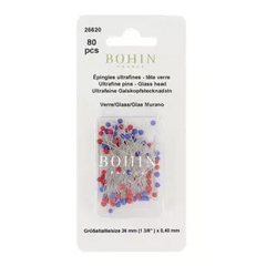 Ultra Fine Glass Head Pins - 1 3/8"