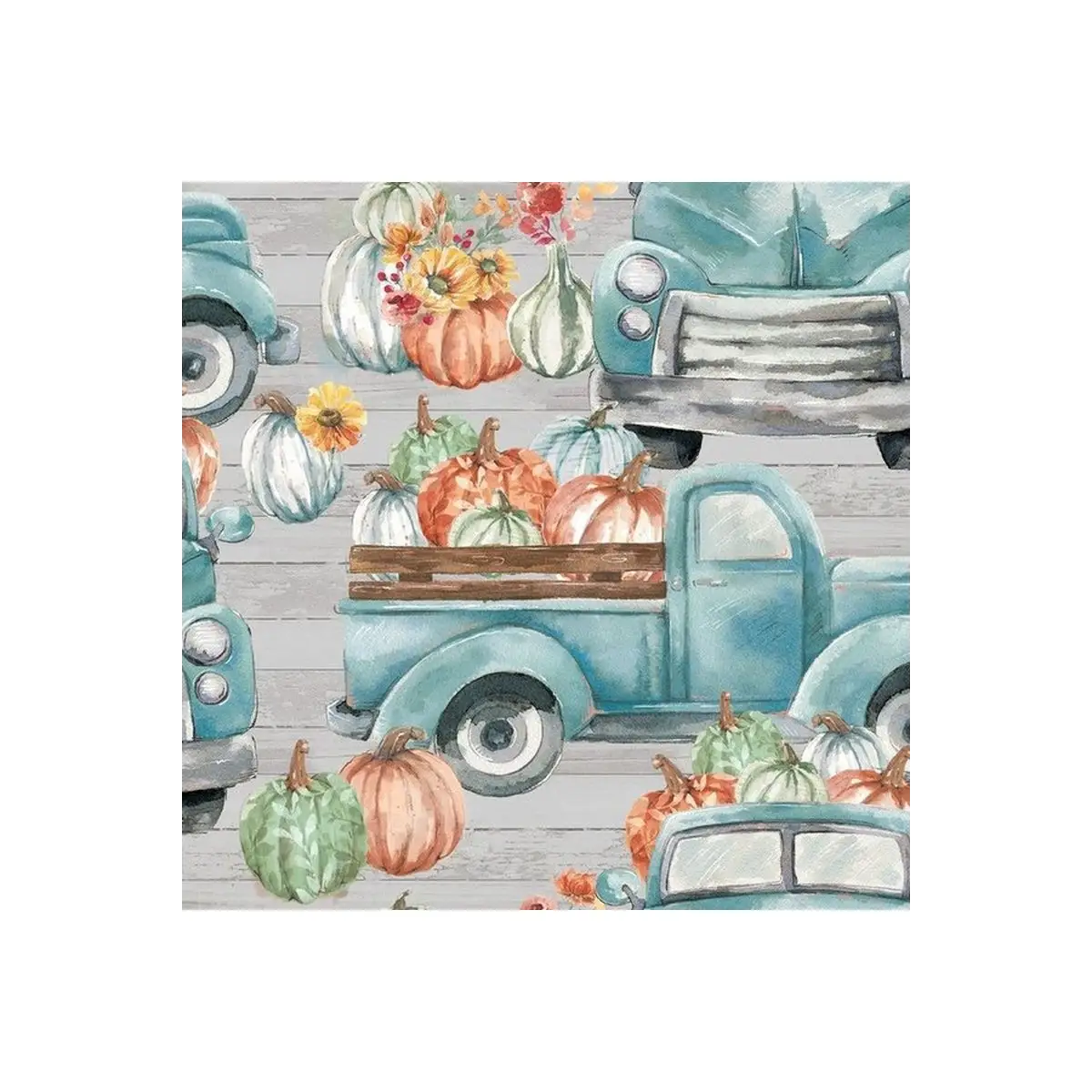 Happy Harvest Pumpkin Truck Grey -19569