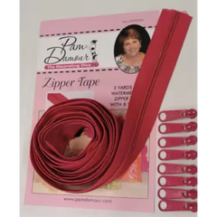 3 Yards of Reversible Coil Zipper Tape with 8 Slides - Watermelon 1 - Zippers