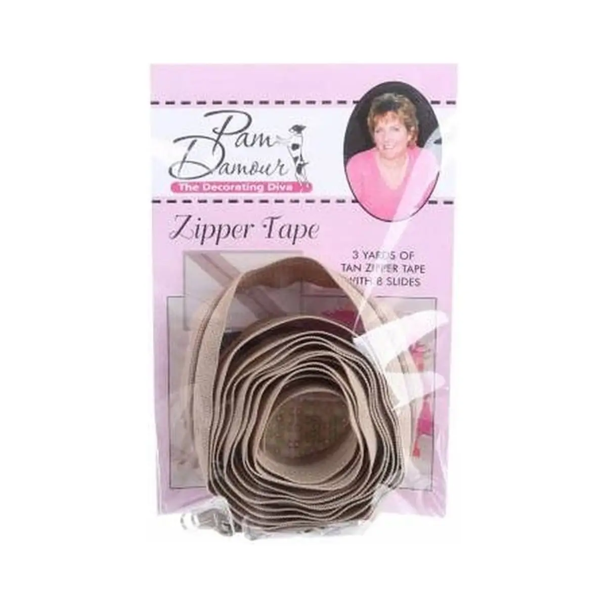 3 yards of Reversible Coil Zipper Tape with 8 Slides