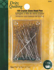 Dritz Crystal Glasshead Pins 1-7/8in 100ct
