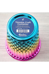 Plastic Rainbow Thimble Craft Container