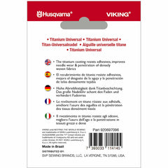 HUSQVARNA® VIKING® Titanium Universal Needles Size 80/12 5-Pack