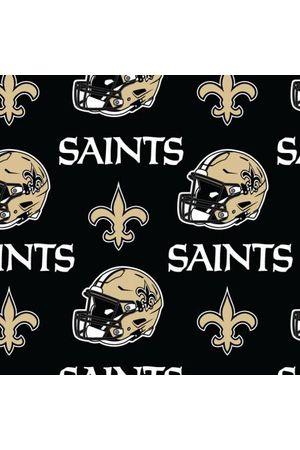 NFL Black New Orleans Saints Cotton 60in