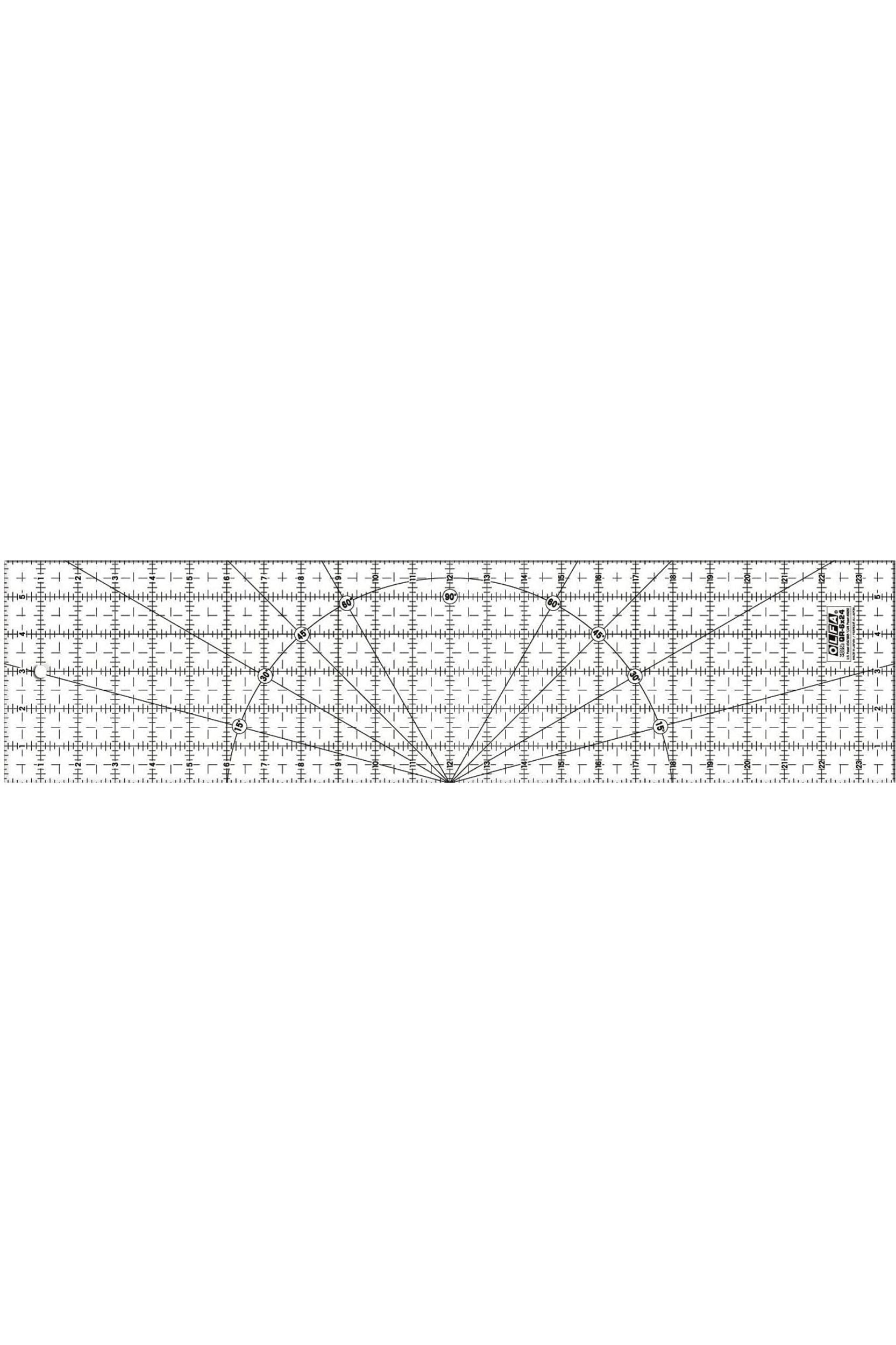Olfa 1071819 QR-6x12 6-Inch by 12-Inch Frosted Advantage Acrylic Ruler