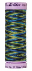 Mettler Silk-Finish 50wt Variegated Cotton Thread 109yd/100M Lakeside View