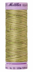 Mettler Silk-Finish 50wt Variegated Cotton Thread 109yd/100M Green Tea