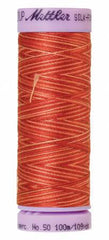 Mettler Silk-Finish 50wt Variegated Cotton Thread 109yd/100M Terra Tones