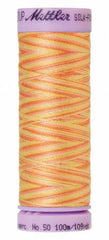 Mettler Silk-Finish 50wt Variegated Cotton Thread 109yd/100M Morning Glow
