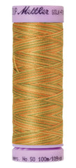 Mettler Silk-Finish 50wt Variegated Cotton Thread 109yd/100M New Fields