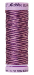 Mettler Silk-Finish 50wt Variegated Cotton Thread 109yd/100M Lilac Bouquet
