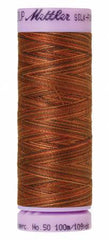 Mettler Silk-Finish 50wt Variegated Cotton Thread 109yd/100M Chocolatte