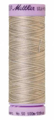 Mettler Silk-Finish 50wt Variegated Cotton Thread 109yd/100M Dove Gray