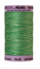 Mettler  Silk-Finish 50wt Variegated Cotton Thread 500yd/457M Minty