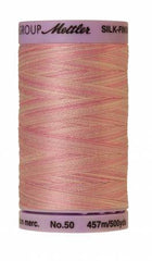 Mettler  Silk-Finish 50wt Variegated Cotton Thread 500yd/457M So soft Pink