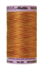 Mettler  Silk-Finish 50wt Variegated Cotton Thread 500yd/457M Lions Mane