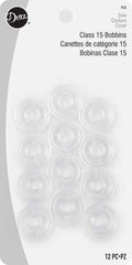 Dritz Bobbin Plastic Class 15 Bonus Pack 12ct