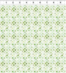 Butterfly Fantasy - Crosses Green Yardage (Sold By 1/2 Meter)