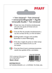 PFAFF® Twin Universal Needle 4mm Size 90/14 1-Pack