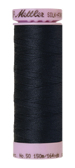 Mettler Silk-finish 50wt Solid Cotton Thread 164yd/150m Black Iris