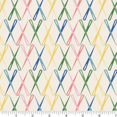 Phoebe Fabrics Color Stitch-Crossed Stitch (Sold By 1/2 Meter)