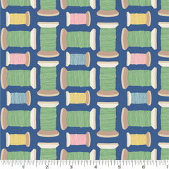 Phoebe Fabrics Color Stitch- Spool + Tidy (Sold By 1/2 Meter)