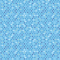 BENARTEX - Dazzle Dots 2 by Christa Watson - Confetti Drop - Blue (Sold By 1/2 Meter)