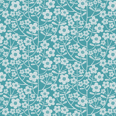 BENARTEX - Blooming Color 2 by Wolff Paper - Brynn - Turquoise (Sold By 1/2 Meter)