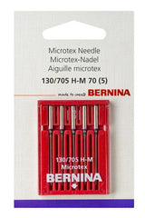 Bernina Microtex Size 70 Sharp Needles carded, 5/pk