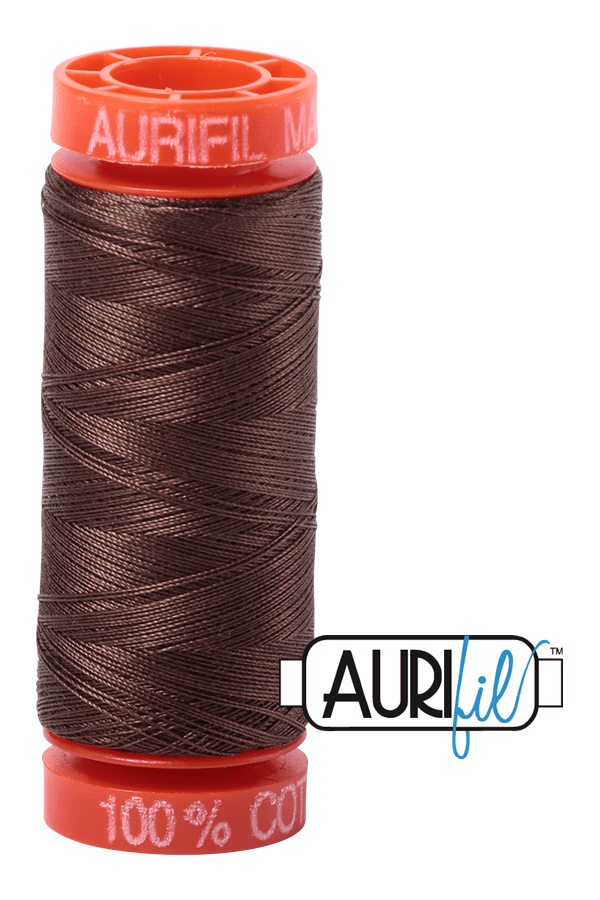 Aurifil Mako 50wt Cotton 200 m 220 yd. spool - 1140 Bark