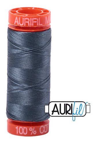 Aurifil Mako 50wt Cotton 200 m 220 yd. spool - 1158 Medium Grey