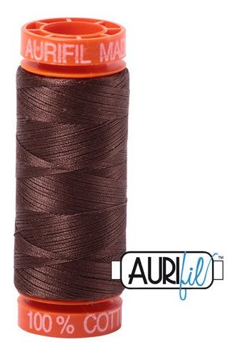 Aurifil Mako 50wt Cotton 200 m 220 yd. spool - 1285 Medium Bark