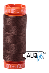 Aurifil Mako 50wt Cotton 200 m 220 yd. spool - 1285 Medium Bark