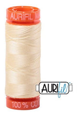 Aurifil Mako 50wt Cotton 200 m 220 yd. spool - 2110 Light Lemon