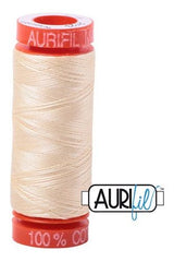 Aurifil Mako 50wt Cotton 200 m 220 yd. spool - 2123 Butter