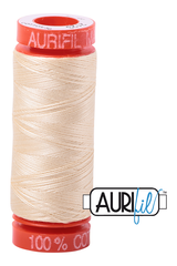 Aurifil Mako 50wt Cotton 200 m 220 yd. spool - 2123 Butter