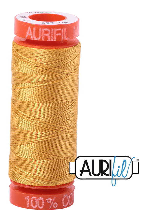 Aurifil Mako 50wt Cotton 200 m 220 yd. spool - 2132 Tarnished Gold