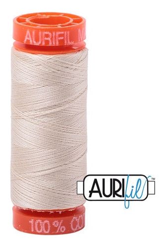 Aurifil Mako 50wt Cotton 200 m 220 yd. spool - 2310 Light Beige