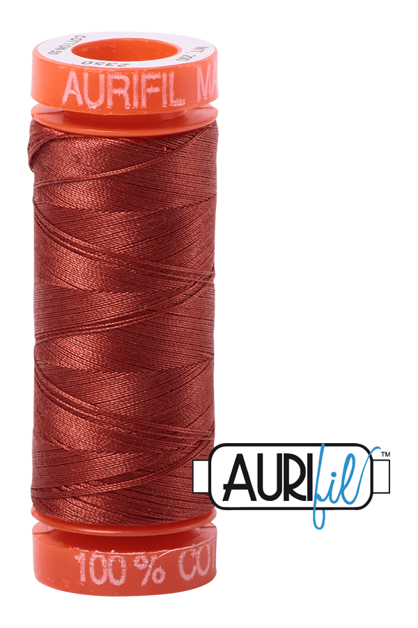 Aurifil Mako 50wt Cotton 200 m 220 yd. spool - 2350 Copper