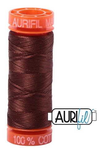 Aurifil Mako 50wt Cotton 200 m 220 yd. spool - 2360 Chocolate