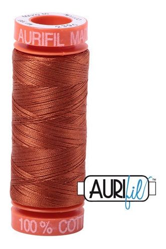 Aurifil Mako 50wt Cotton 200 m 220 yd. spool - 2390 Cinnamon Toast