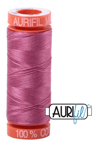 Aurifil Mako 50wt Cotton 200 m 220 yd. spool - 2452 Dusty Rose