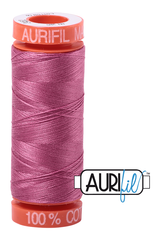 Aurifil Mako 50wt Cotton 200 m 220 yd. spool - 2452 Dusty Rose