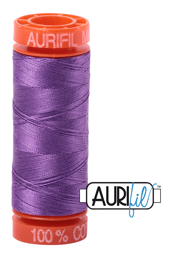 Aurifil Mako 50wt Cotton 200 m 220 yd. spool - 2540 Medium Lavender
