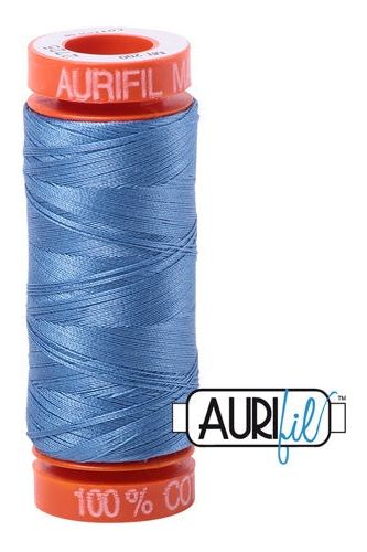 Aurifil Mako 50wt Cotton 200 m 220 yd. spool - 2725 Light Wedgewood