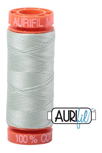 Aurifil Mako 50wt Cotton 200 m 220 yd. spool - 2912 Platinum