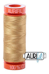 Aurifil Mako 50wt Cotton 200 m 220 yd. spool - 2920 Light Brass