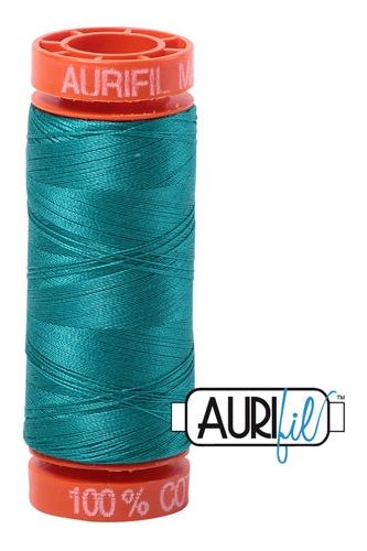 Aurifil Mako 50wt Cotton 200 m 220 yd. spool - 4093 Jade