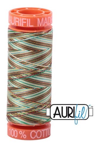 Aurifil Mako 50wt Cotton 200 m 220 yd. spool - 4650 Leaves